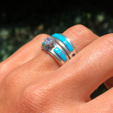 Load image into Gallery viewer, Turquoise Wedding Bands