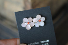 Load image into Gallery viewer, Pink Shell Flower Studs