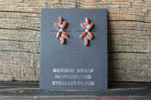 Load image into Gallery viewer, Needle Point Red Coral Studs