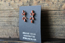 Load image into Gallery viewer, Needle Point Red Coral Studs