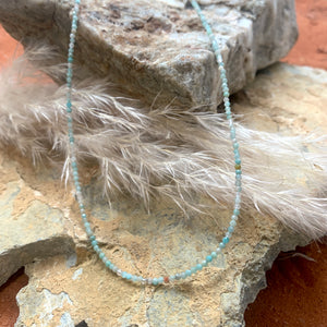 Delicate larimar necklace