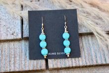 Load image into Gallery viewer, Triple Stone Earrings