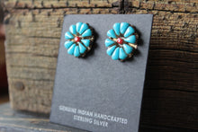 Load image into Gallery viewer, Turquoise + Coral Clusters