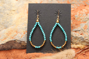 Turquoise + Gold Loops