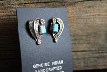 Load image into Gallery viewer, Turquoise Plume Studs