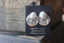 Load image into Gallery viewer, White Howlite Concho Earrings