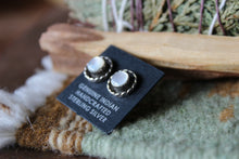 Load image into Gallery viewer, White Shell Silver Studs