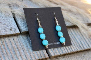 Triple Stone Earrings