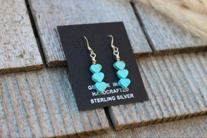 Turquoise Heart Earrings