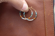 Load image into Gallery viewer, Beaded Pine Hoops