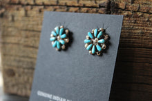 Load image into Gallery viewer, Turquoise Cluster Studs