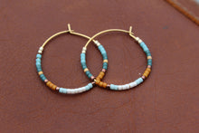 Load image into Gallery viewer, Beaded Pine Hoops