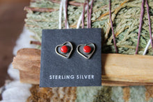 Load image into Gallery viewer, Coral Heart Studs