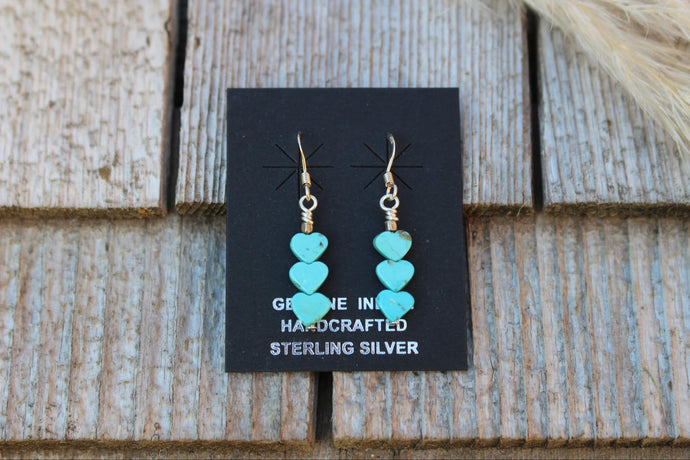 Turquoise Heart Earrings