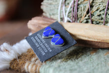 Load image into Gallery viewer, Lapis Heart Studs