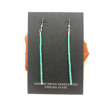 Load image into Gallery viewer, Long Turquoise Earrings