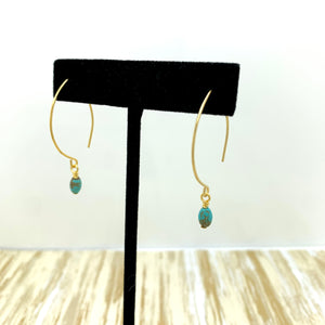 Turquoise + Gold drops