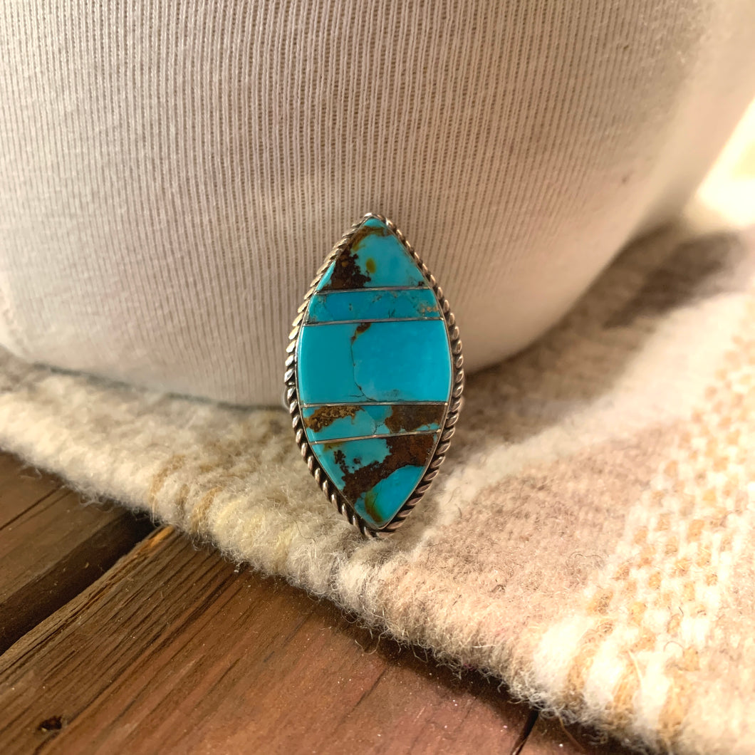 Turquoise + Brown Matrix Ring