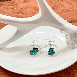 Turquoise Forever Hoops