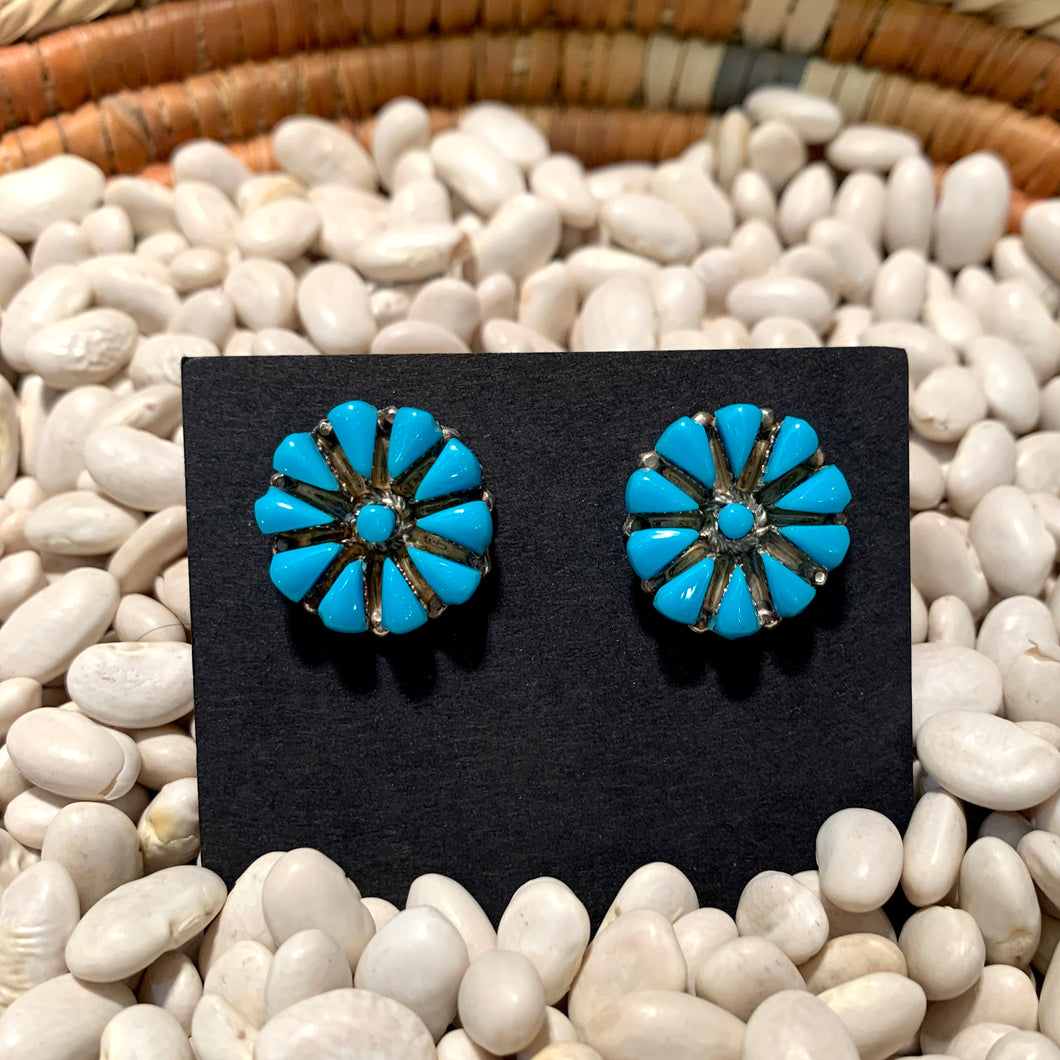 Turquoise Cluster Earrings