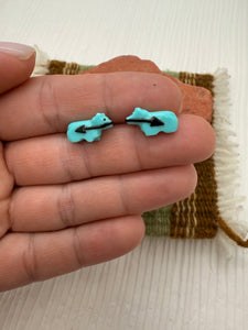 Turquoise Bear Earrings