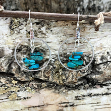 Load image into Gallery viewer, Turquoise Forever Hoops