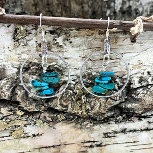Turquoise Forever Hoops