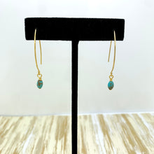 Load image into Gallery viewer, Turquoise + Gold drops