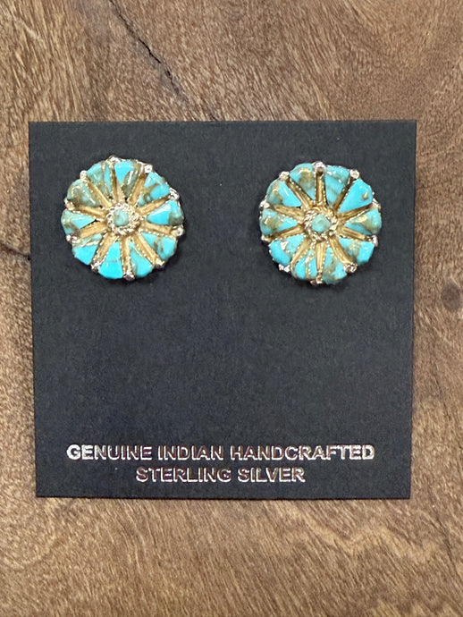 Turquoise Cluster Earrings