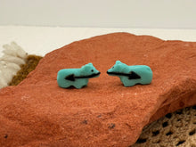 Load image into Gallery viewer, Turquoise Bear Earrings