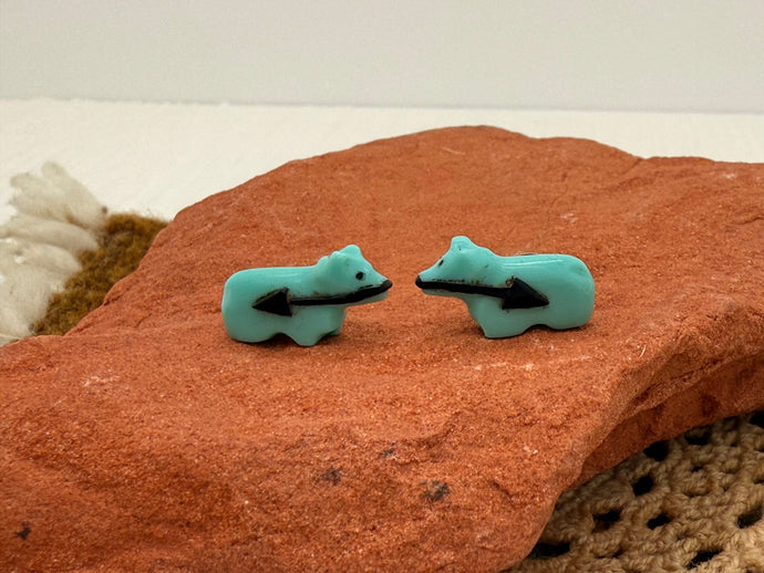 Turquoise Bear Earrings