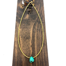 Load image into Gallery viewer, Turquoise + Gold Necklace