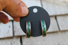 Load image into Gallery viewer, Malachite Mountain Hoops