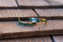 Load image into Gallery viewer, Malachite Mountain Hoops