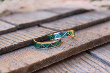 Load image into Gallery viewer, Malachite Mountain Hoops