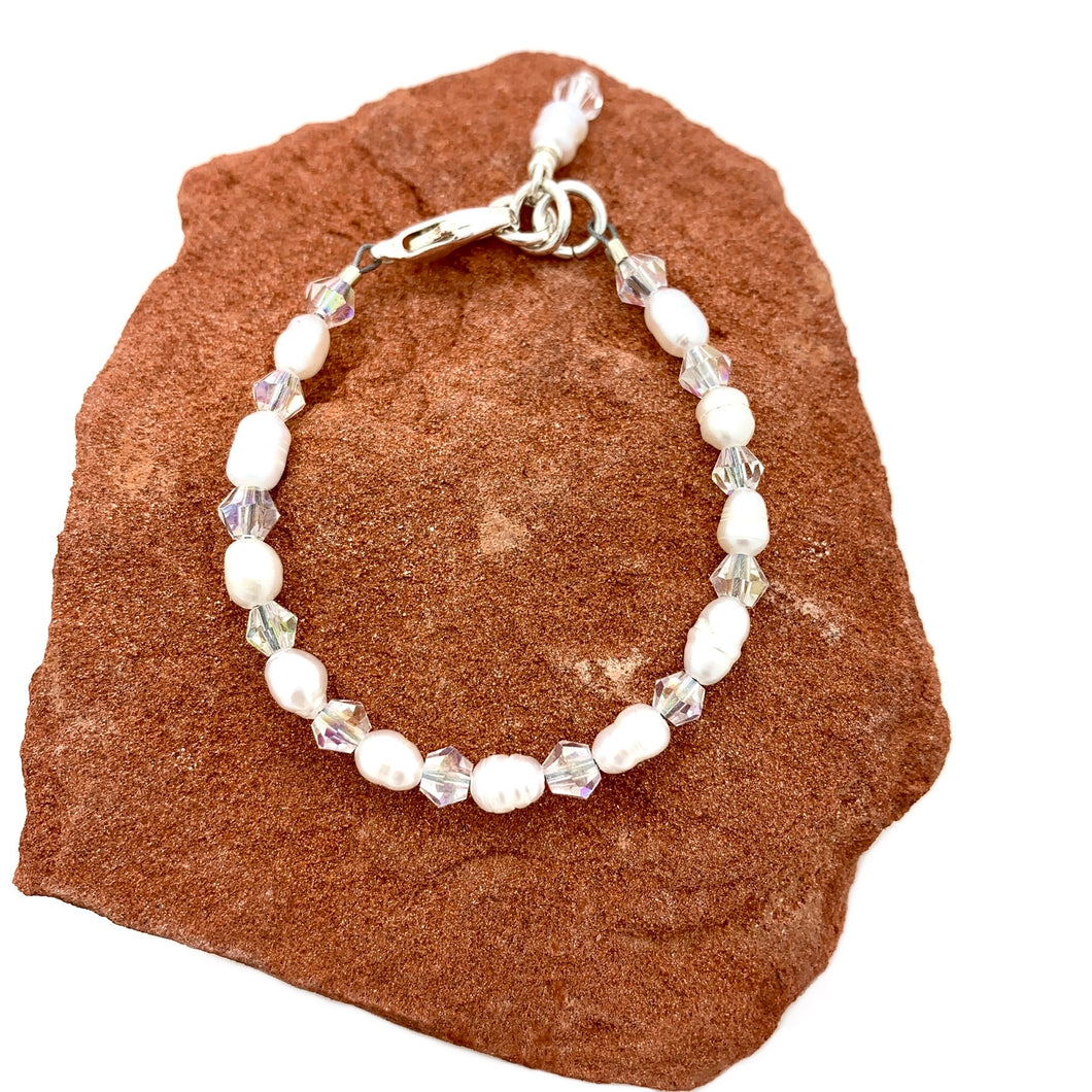 Pearl + Crystals Bracelet