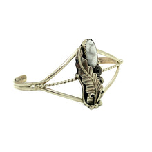 Load image into Gallery viewer, White Howlite Feather Bracelet
