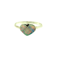 Load image into Gallery viewer, White Opal Heart Ring