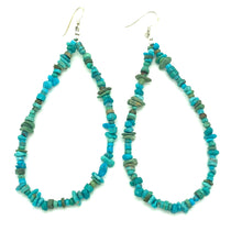 Load image into Gallery viewer, Turquoise Nugget Teardrop Earrings