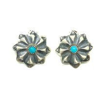 Load image into Gallery viewer, Brushed Silver Sunflower Earrings