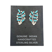 Load image into Gallery viewer, Needlepoint Turquoise Studs