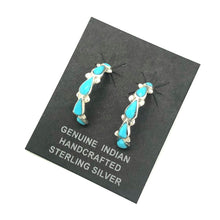 Load image into Gallery viewer, Turquoise Hoop Earrings