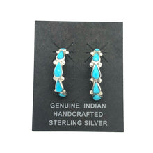 Load image into Gallery viewer, Turquoise Hoop Earrings