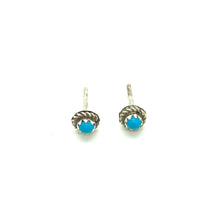 Load image into Gallery viewer, Dainty Turquoise Dottie Studs