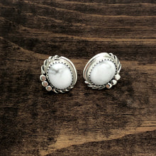 Load image into Gallery viewer, White Buffalo Howlite Studs