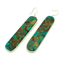 Load image into Gallery viewer, Turquoise Jade Slab Earrings