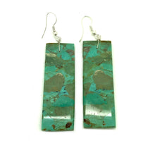 Load image into Gallery viewer, Turquoise Sage Slab Earrings