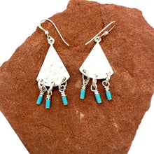 Load image into Gallery viewer, Turquoise Fan Earrings