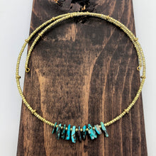 Load image into Gallery viewer, Golden Turquoise Dust Choker