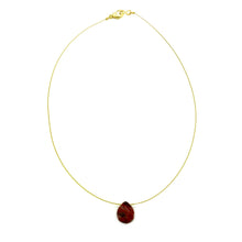 Load image into Gallery viewer, Ruby Red Teardrop Necklace
